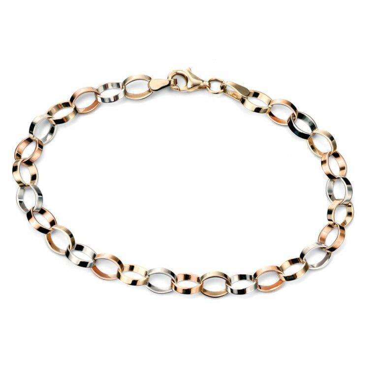 Boho jewellery Joshua James Yellow and Rose Gold Chain Bracelet