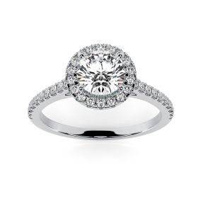 Amelie 2.0ct F/VVS2 Brilliant Lab Diamond Platinum Ring