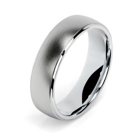 Eden 18ct White Gold 6mm Textured Court Wedding Ring