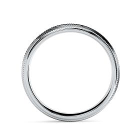 Wellesley 18ct White Gold 5mm Textured Court Wedding Ring