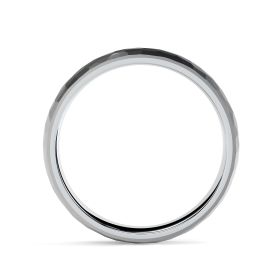 Heath 18ct White Gold 5mm Textured Court Wedding Ring