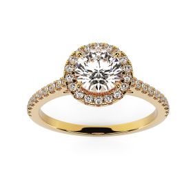 Amelie 1.01ct E/VS1 Brilliant Lab Diamond 18ct Yellow Gold Ring