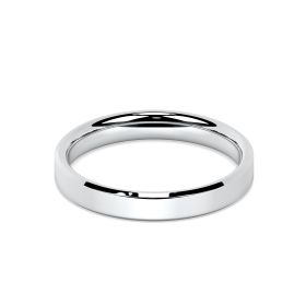 Platinum 3mm Bevelled Edge Wedding Ring