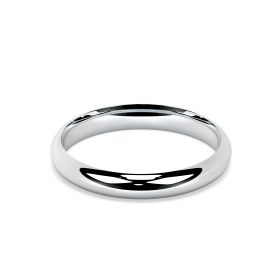 Platinum 3mm Paris Profile Wedding Ring