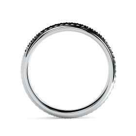 Cavendish 18ct White Gold 5mm Textured Court Wedding Ring