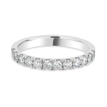 Top view of Amy Platinum 2.5mm Textured Court Wedding Ring