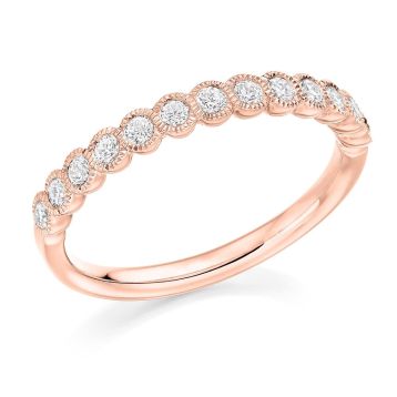 Top view of Daisy 18ct Rose Gold 0.33ct Ring