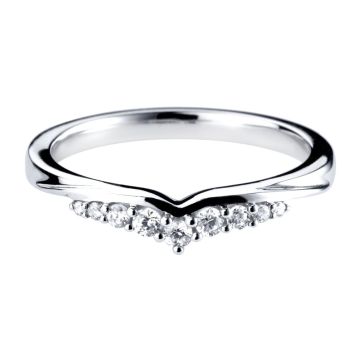 Top view of Electra Platinum Ring