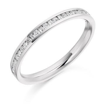 Side view of Lotus Platinum 0.30ct Ring