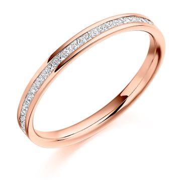 Side view of Hazel 18ct Rose Gold 0.25ct Ring