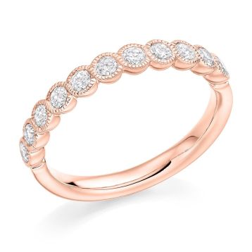 Top view of Daisy 18ct Rose Gold 0.50ct Ring