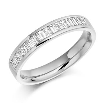 Side view of Jasmine 18ct White Gold 0.56ct Ring