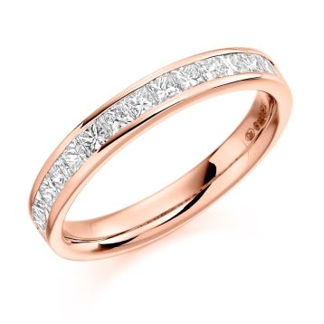 Side view of Hazel 18ct Rose Gold 0.75ct Ring