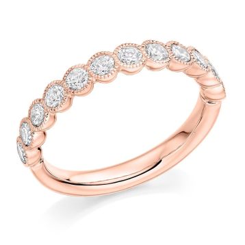 Top view of Daisy 18ct Rose Gold 0.75ct Ring