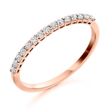 Side view of Coral 18ct Rose Gold 0.25ct Ring