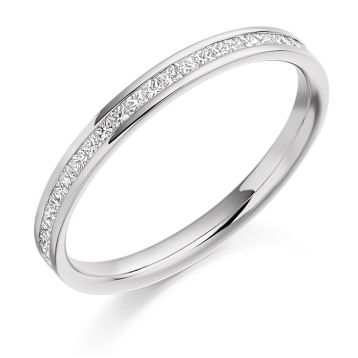 Side view of Hazel 18ct White Gold 0.25ct Ring