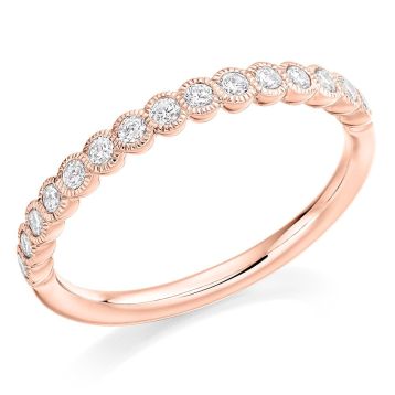 Top view of Daisy 18ct Rose Gold 0.25ct Ring