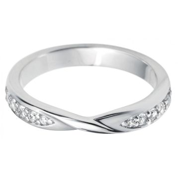 Top view of Maya Platinum Ring