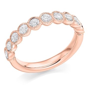 Top view of Daisy 18ct Rose Gold 1.00ct Ring 