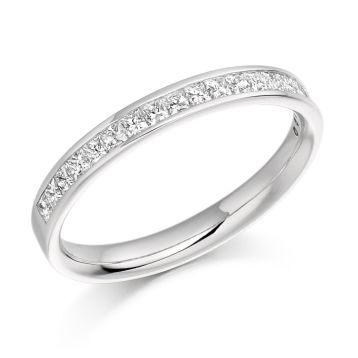 Side view of Hazel 18ct White Gold 0.50ct Ring