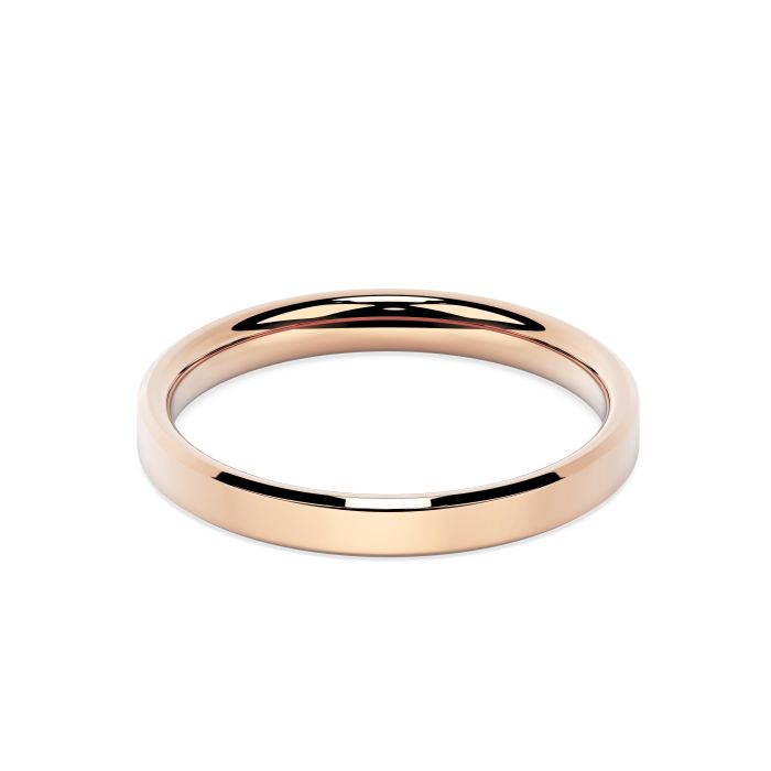 18ct Rose Gold 2.5mm Bevelled Edge Wedding Ring