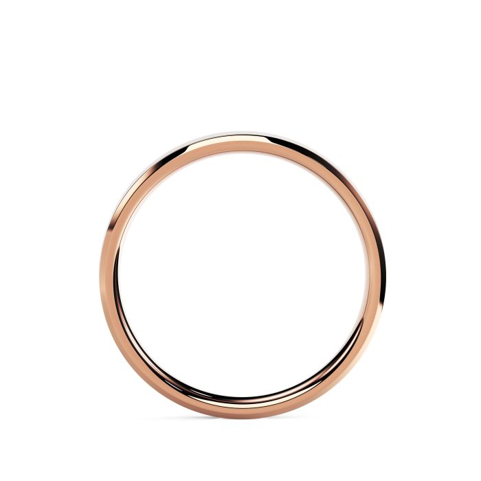 18ct Rose Gold 2.5mm Bevelled Edge Wedding Ring