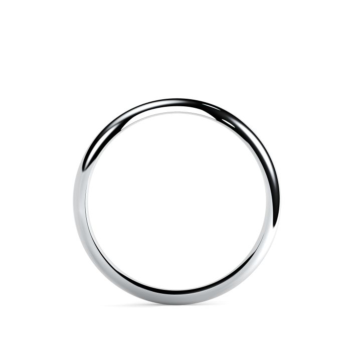 Platinum 3mm Paris Profile Wedding Ring