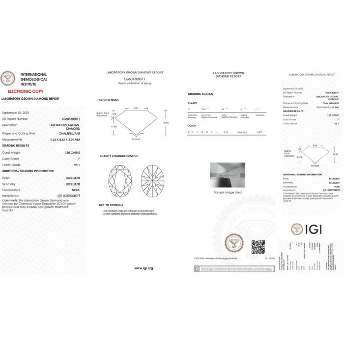 Marie 1.5ct F/VS1 Oval Lab Diamond Platinum Ring