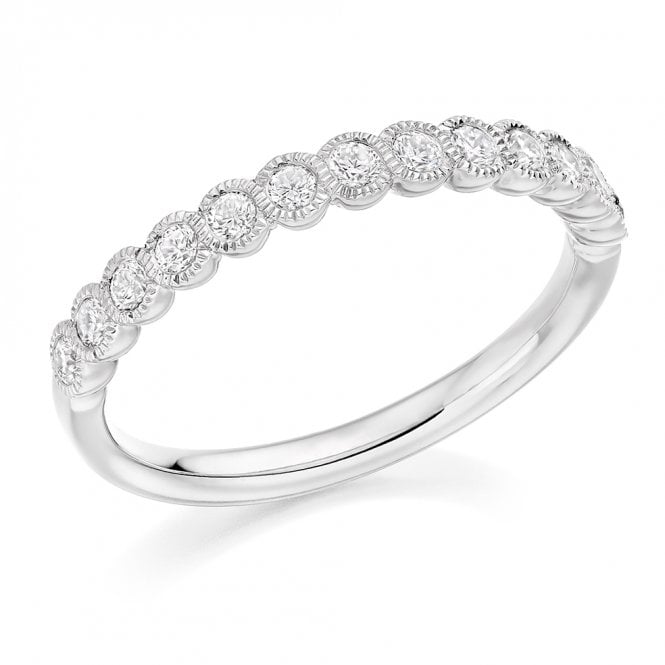 Bespoke Engagement Rings White Hold Daisy Half Eternity Ring